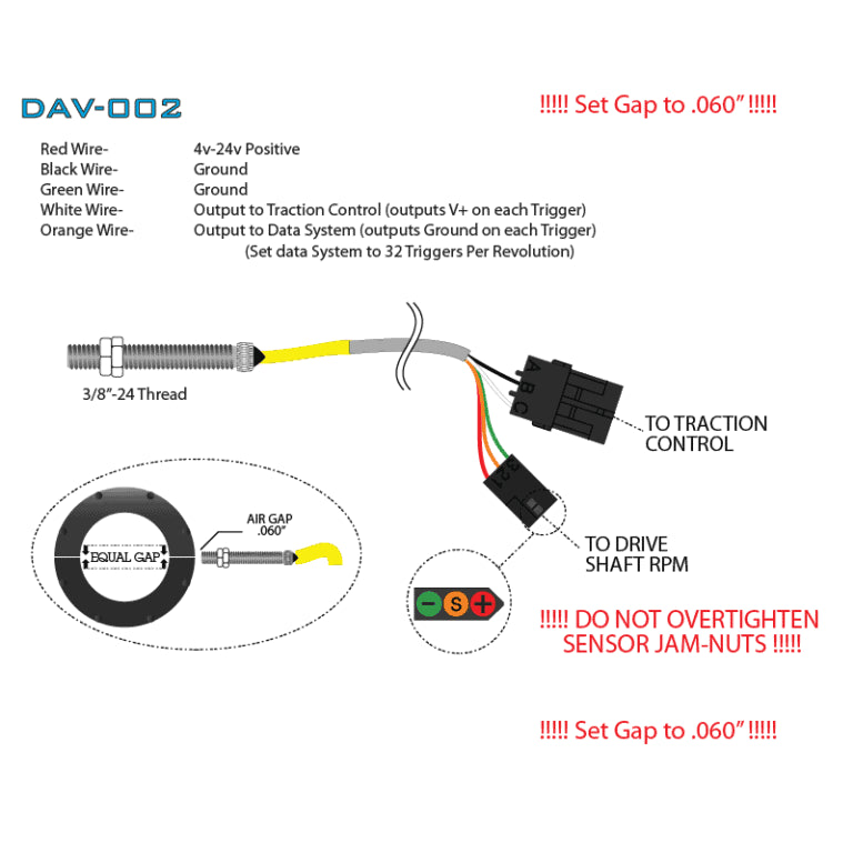 Davis Technologies 8 Tooth Drive Shaft Sensor – Dual Channel Output DAV-002