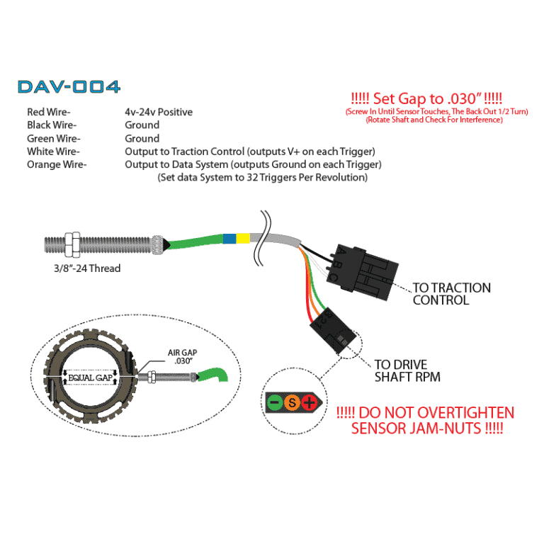 32 Tooth Drive Shaft Sensor – Dual Channel Output Profiler Rated DAV-004